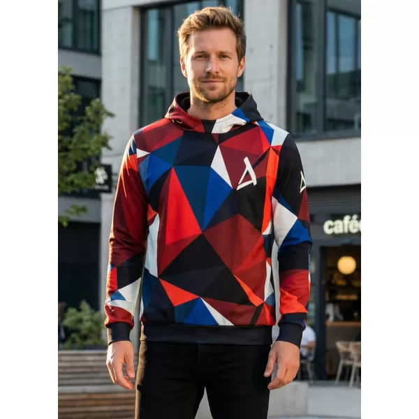  Premium-Sweatshirt für Herren ALTISPORT VOJ/ALM007MI01 MARINEBLAU/ROT 
