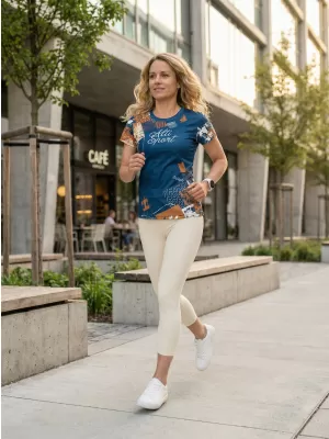 Hochwertiges Funktions-T-Shirt für Damen ALTISPORT VOJ/ALW009TR01 MARINE/BRAUN