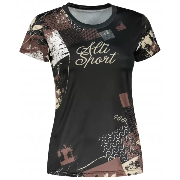  Hochwertiges Funktions-T-Shirt für Damen ALTISPORT VOJ/ALW009TR01 SCHWARZ BRAUN 