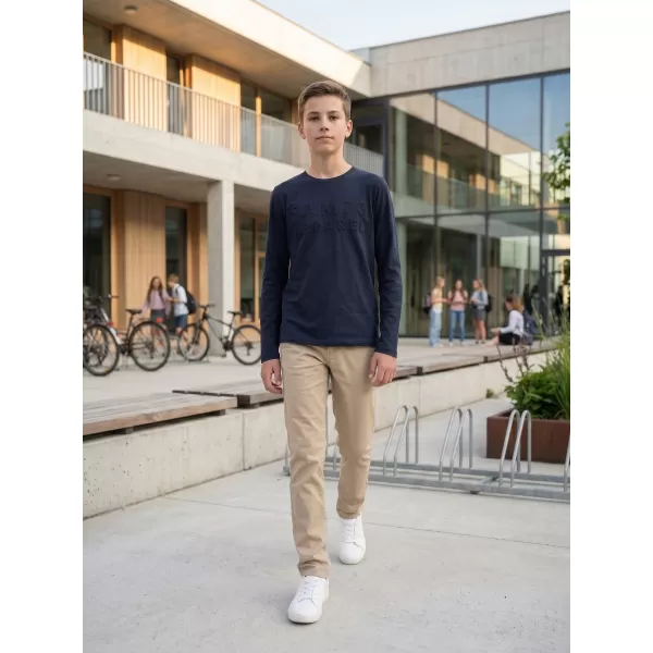  Jungen-T-Shirt mit langen Ärmeln SAM 73 CELDOR KT 501 DUNKELBLAU 