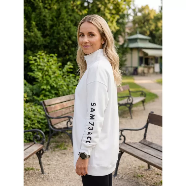  Erweitertes Damen-Sweatshirt SAM 73 ASAJJ WM 781 CREMEFARBEN 