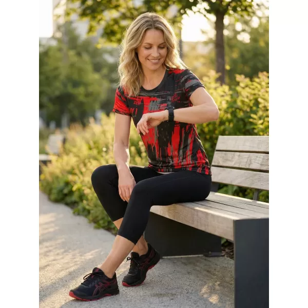  Hochwertiges Funktions-T-Shirt für Damen ALTISPORT VOJ/ALW010TR01 SCHWARZ UND ROT 