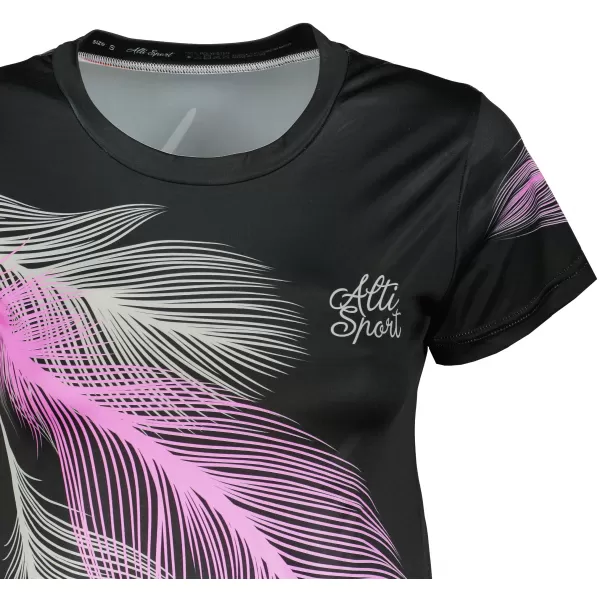  Hochwertiges Funktions-T-Shirt für Damen ALTISPORT VOJ/ALW001TR01 SCHWARZ/HELLROSA 