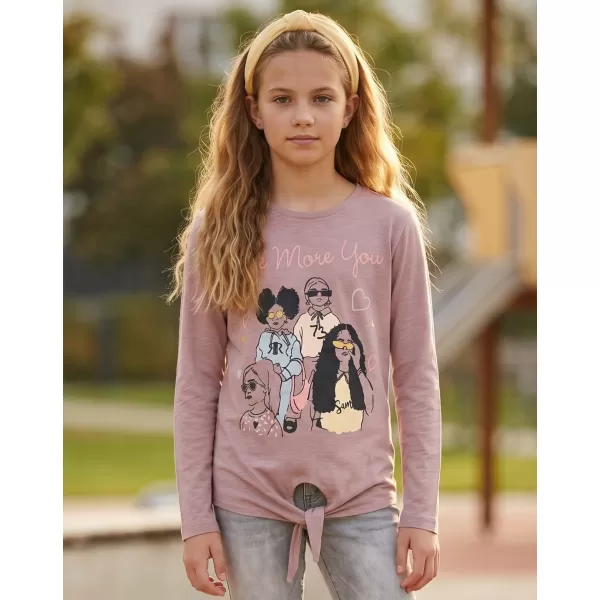  Mädchen-T-Shirt mit langen Ärmeln SAM 73 VADANIA KT 505 ALTE ROSE 