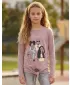 Mädchen-T-Shirt mit langen Ärmeln SAM 73 VADANIA KT 505 ALTE ROSE