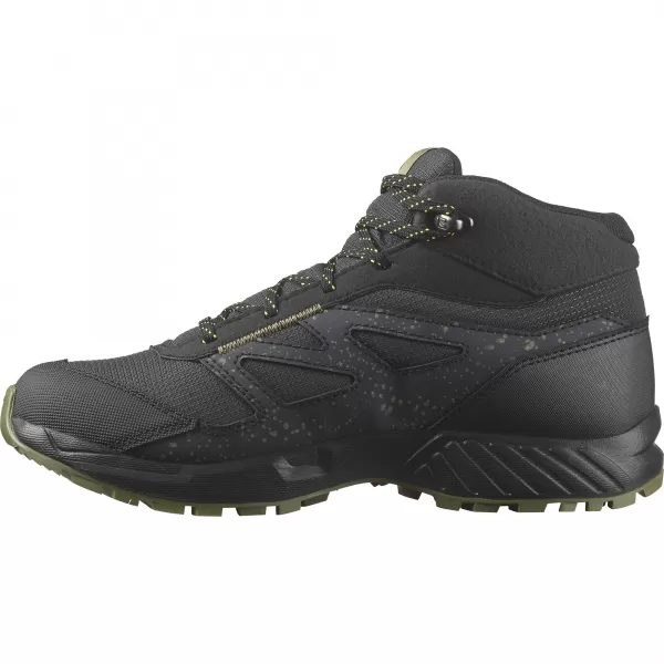  Kinderschuhe SALOMON OUTWAY MID CSWP JUNIOR L47283500 PHANTOM/SCHWARZ/SICHERHEITSGELB 