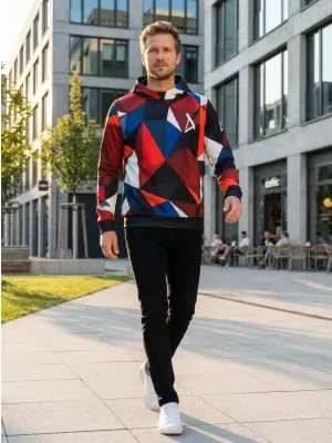 Premium-Sweatshirt für Herren ALTISPORT VOJ/ALM007MI01 MARINEBLAU/ROT