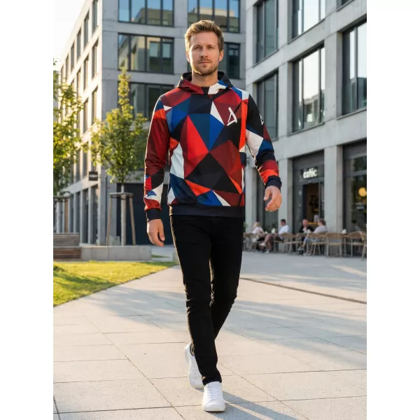  Premium-Sweatshirt für Herren ALTISPORT VOJ/ALM007MI01 MARINEBLAU/ROT 