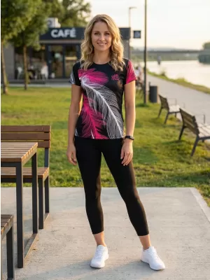 Hochwertiges Funktions-T-Shirt für Damen ALTISPORT VOJ/ALW001TR01 SCHWARZ ROSA