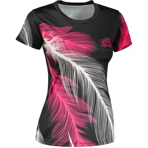  Hochwertiges Funktions-T-Shirt für Damen ALTISPORT VOJ/ALW001TR01 SCHWARZ ROSA 