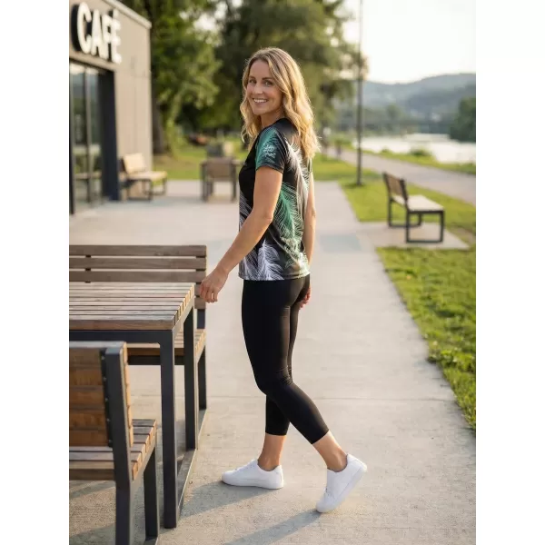  Hochwertiges Funktions-T-Shirt für Damen ALTISPORT VOJ/ALW001TR01 SCHWARZ/TÜRKIS 