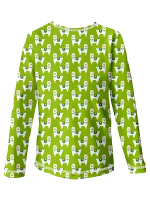 Langes Kinder -Shirt für Kinder WAMU LAMY NA PASTVĚ GRÜN
