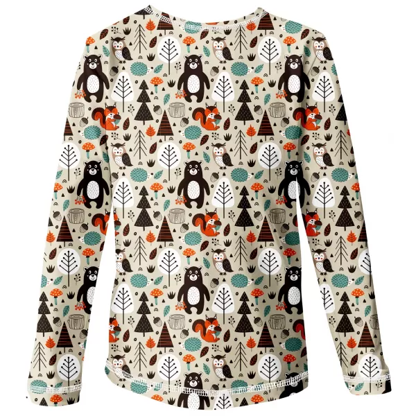 Langes Kinder -Shirt für Kinder WAMU KAMARÁDI Z LESA BRAUN 
