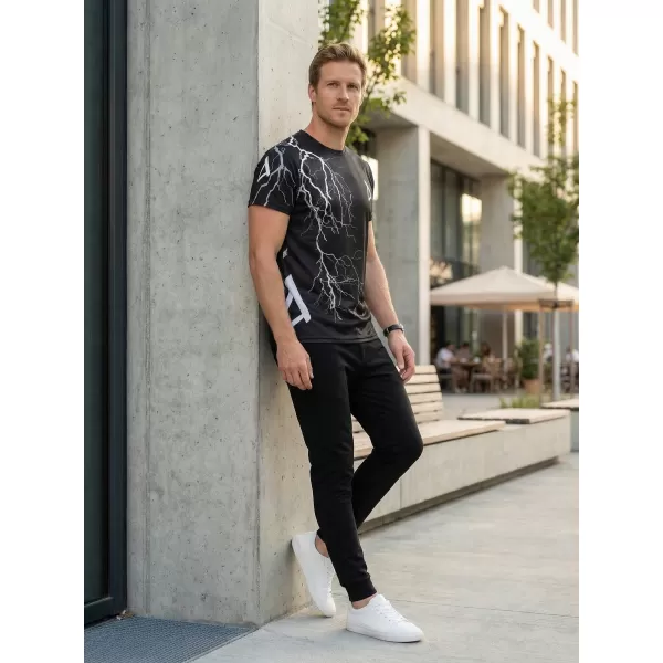  Premium-T-Shirt für Herren ALTISPORT VOJ/ALM004TR01 SCHWARZ UND WEIß 