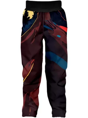 Baby Softshell Hosen WAMU MOUNTAIN BIKE TMAVÁ BUNTER