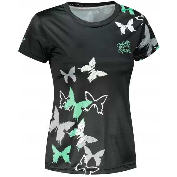  Hochwertiges Funktions-T-Shirt für Damen ALTISPORT VOJ/ALW002TR01 SCHWARZ/TÜRKIS 