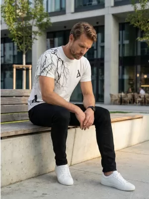 Premium-T-Shirt für Herren ALTISPORT VOJ/ALM004TR01 WEIß