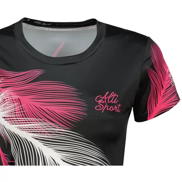  Hochwertiges Funktions-T-Shirt für Damen ALTISPORT VOJ/ALW001TR01 SCHWARZ ROSA 