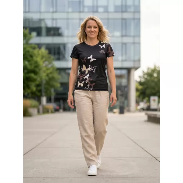  Hochwertiges Funktions-T-Shirt für Damen ALTISPORT VOJ/ALW002TR01 SCHWARZ BRAUN 