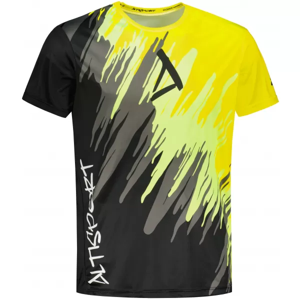  Hochwertiges Funktions-T-Shirt für Herren ALTISPORT VOJ/ALM006TR01 SCHWARZ UND GELB 