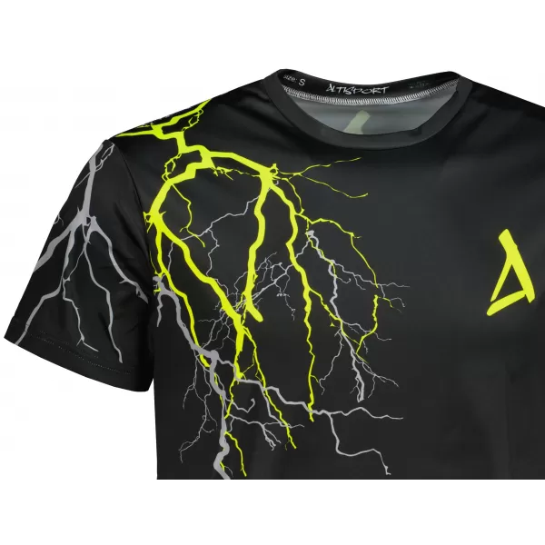  Premium-T-Shirt für Herren ALTISPORT VOJ/ALM004TR01 SCHWARZ UND GELB 