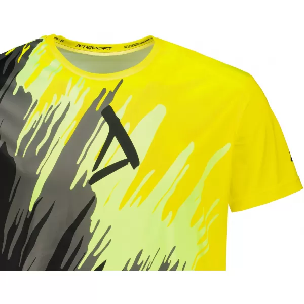  Hochwertiges Funktions-T-Shirt für Herren ALTISPORT VOJ/ALM006TR01 SCHWARZ UND GELB 