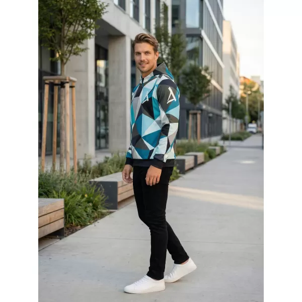  Premium-Sweatshirt für Herren ALTISPORT VOJ/ALM007MI01 BLAU GRAU 