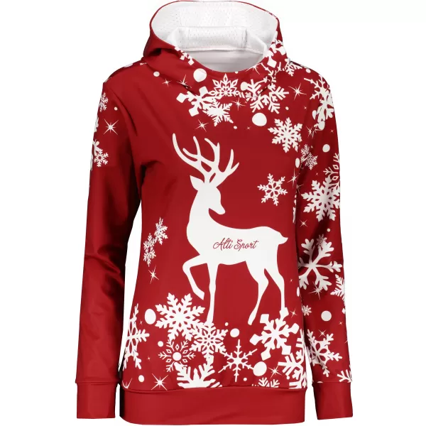  Premium-Sweatshirt für Damen ALTISPORT VOJ/ALWVN5MI01 ROT 