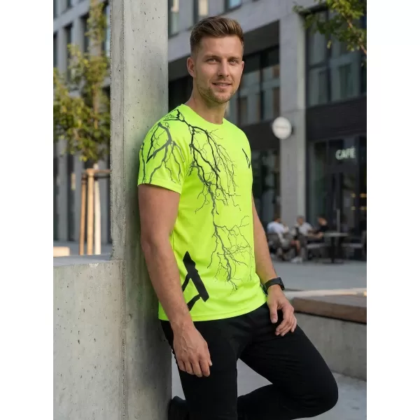  Premium-T-Shirt für Herren ALTISPORT VOJ/ALM004TR01 NEON GELB 