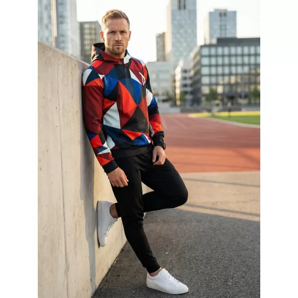  Premium-Sweatshirt für Herren ALTISPORT VOJ/ALM007MI01 MARINEBLAU/ROT 