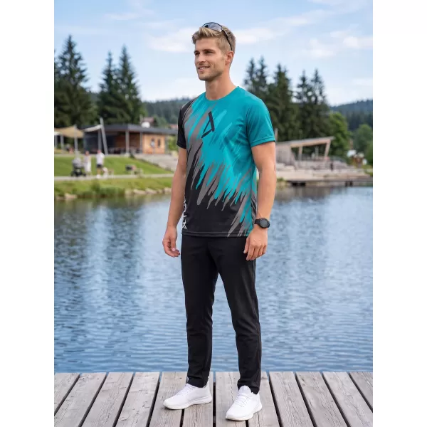  Hochwertiges Funktions-T-Shirt für Herren ALTISPORT VOJ/ALM006TR01 SCHWARZ/KEROSIN 
