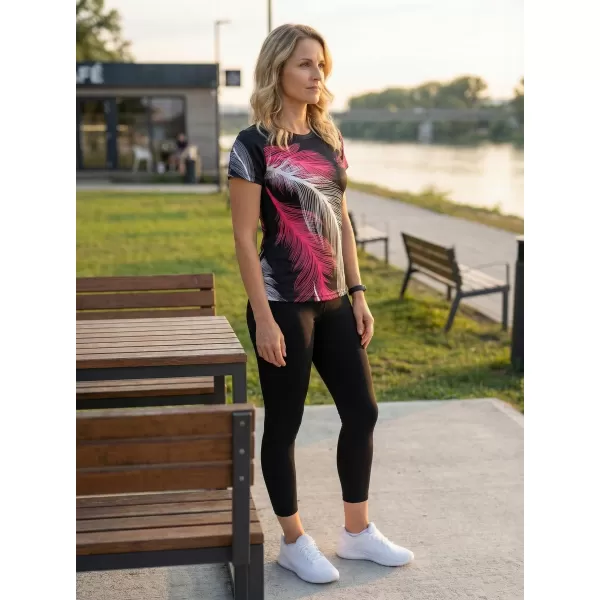  Hochwertiges Funktions-T-Shirt für Damen ALTISPORT VOJ/ALW001TR01 SCHWARZ ROSA 