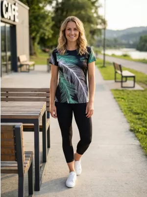 Hochwertiges Funktions-T-Shirt für Damen ALTISPORT VOJ/ALW001TR01 SCHWARZ/TÜRKIS