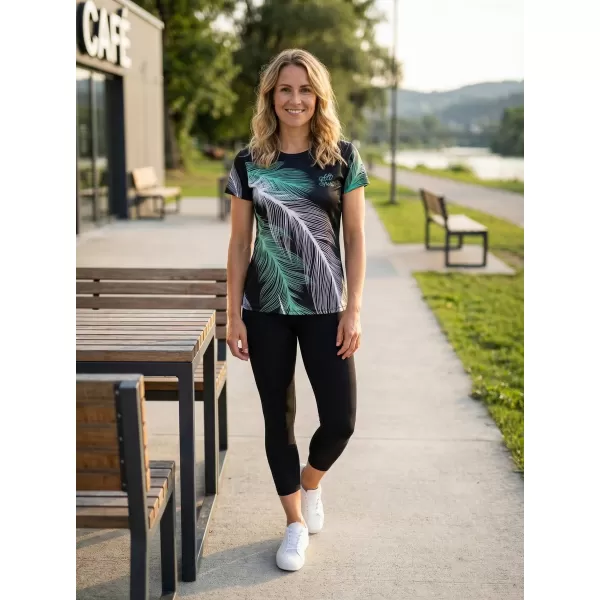  Hochwertiges Funktions-T-Shirt für Damen ALTISPORT VOJ/ALW001TR01 SCHWARZ/TÜRKIS 