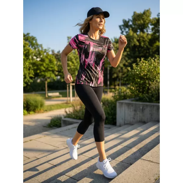  Hochwertiges Funktions-T-Shirt für Damen ALTISPORT VOJ/ALW010TR01 SCHWARZ/HELLROSA 