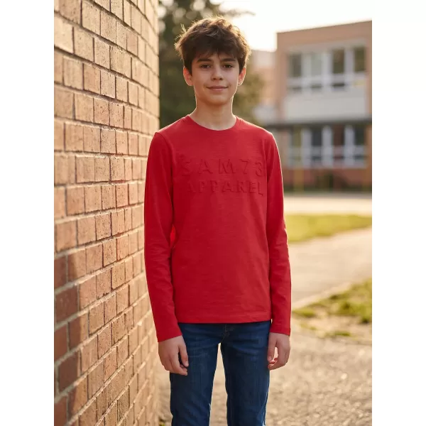  Jungen-T-Shirt mit langen Ärmeln SAM 73 CELDOR KT 501 ROT 