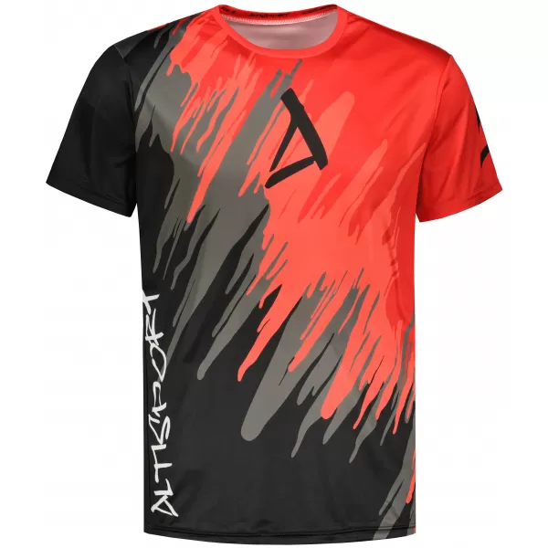  Hochwertiges Funktions-T-Shirt für Herren ALTISPORT VOJ/ALM006TR01 SCHWARZ UND ROT 