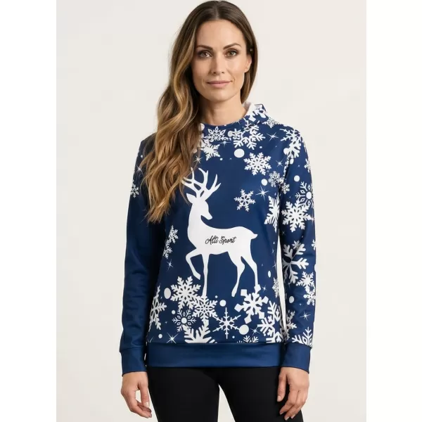  Premium-Sweatshirt für Damen ALTISPORT VOJ/ALWVN5MI01 NAVY BLAU 