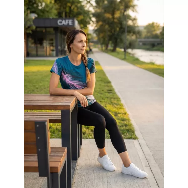  Hochwertiges Funktions-T-Shirt für Damen ALTISPORT VOJ/ALW001TR01 PETROL/HELLROSA 