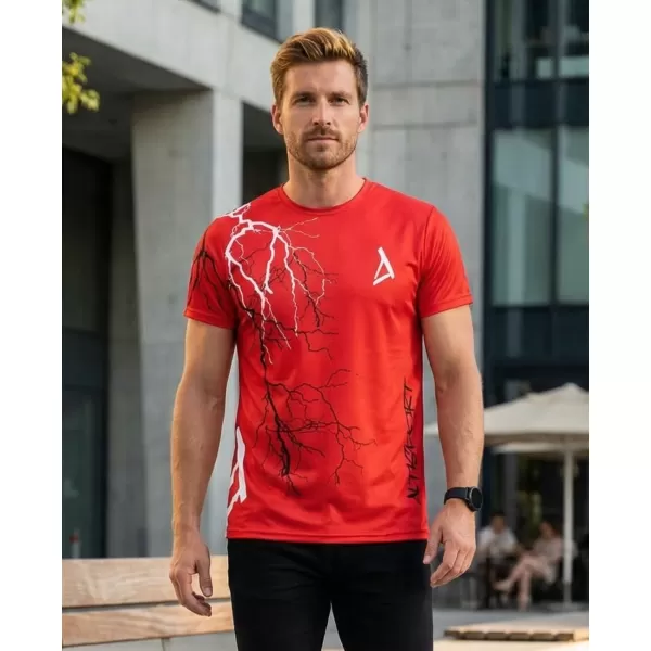 Premium-T-Shirt für Herren ALTISPORT VOJ/ALM004TR01 ROT 