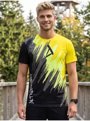 Hochwertiges Funktions-T-Shirt für Herren ALTISPORT VOJ/ALM006TR01 SCHWARZ UND GELB