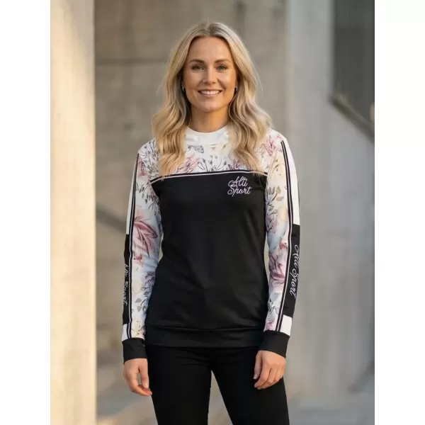  Premium-Sweatshirt für Damen ALTISPORT VOJ/ALW008MI01 SCHWARZ 