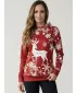 Premium-Sweatshirt für Damen ALTISPORT VOJ/ALWVN5MI01 ROT