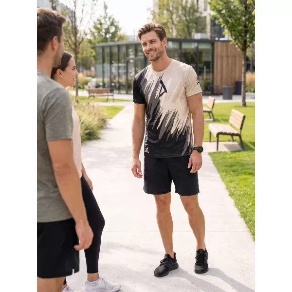  Hochwertiges Funktions-T-Shirt für Herren ALTISPORT VOJ/ALM006TR01 SCHWARZ BRAUN 