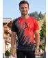 Hochwertiges Funktions-T-Shirt für Herren ALTISPORT VOJ/ALM006TR01 SCHWARZ UND ROT