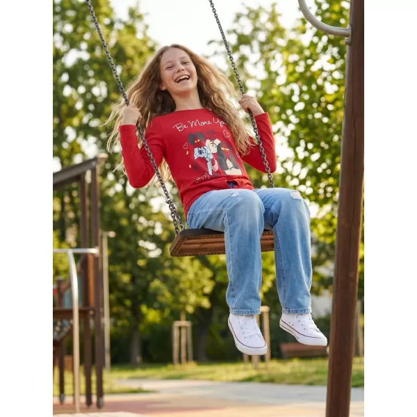  Mädchen-T-Shirt mit langen Ärmeln SAM 73 VADANIA KT 505 ROT 