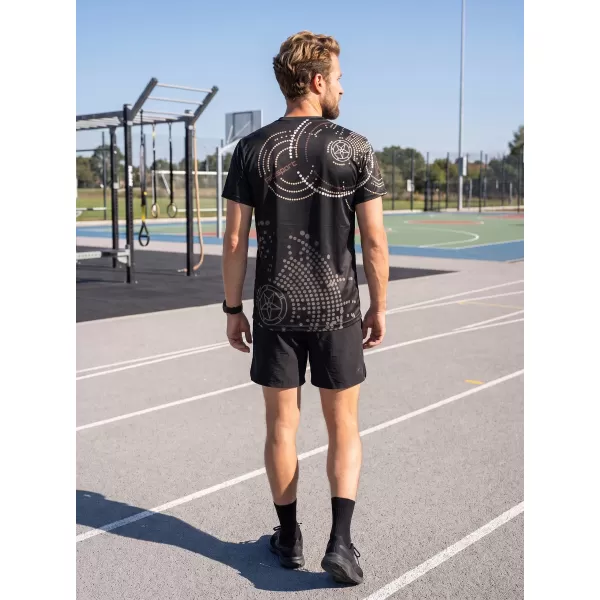  Premium-T-Shirt für Herren ALTISPORT VOJ/ALM003TR01 SCHWARZ BRAUN 
