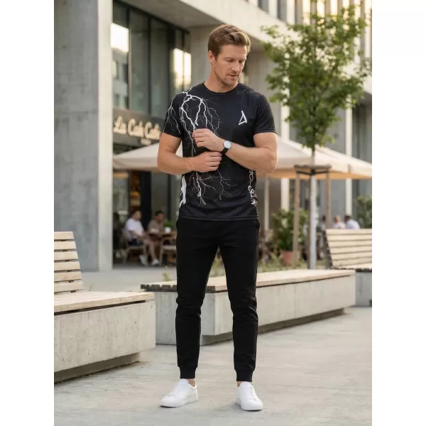  Premium-T-Shirt für Herren ALTISPORT VOJ/ALM004TR01 SCHWARZ UND WEIß 