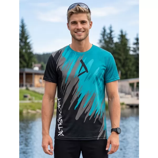  Hochwertiges Funktions-T-Shirt für Herren ALTISPORT VOJ/ALM006TR01 SCHWARZ/KEROSIN 