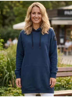 Erweitertes Damen-Sweatshirt mit Kapuze SAM 73 TRUDY WM 782 STAHLBLAU